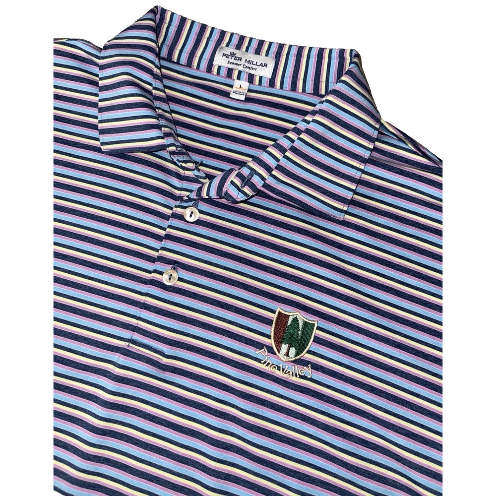 NEW Peter Millar Pine Valley Crown Sport Monterey Performance Jersey Polo Men L